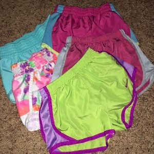 Girls 6 Shorts Lot: Nike, Danskin, OP brands